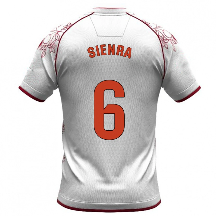 Danxen Damen Agustín Sienra #6 Weiß Burgunderrot Auswärtstrikot Trikot 2025/26 T-Shirt Österreich