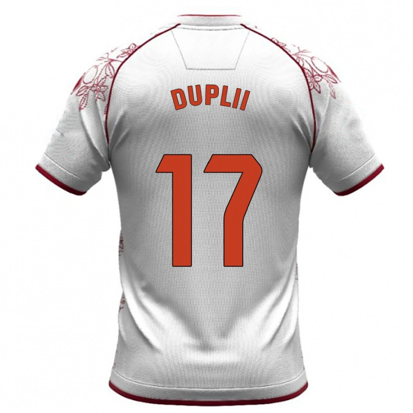 Danxen Damen Daniil Duplii #17 Weiß Burgunderrot Auswärtstrikot Trikot 2025/26 T-Shirt Österreich