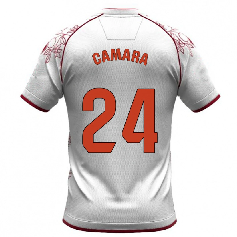 Danxen Damen Ousmane Camara #24 Weiß Burgunderrot Auswärtstrikot Trikot 2025/26 T-Shirt Österreich