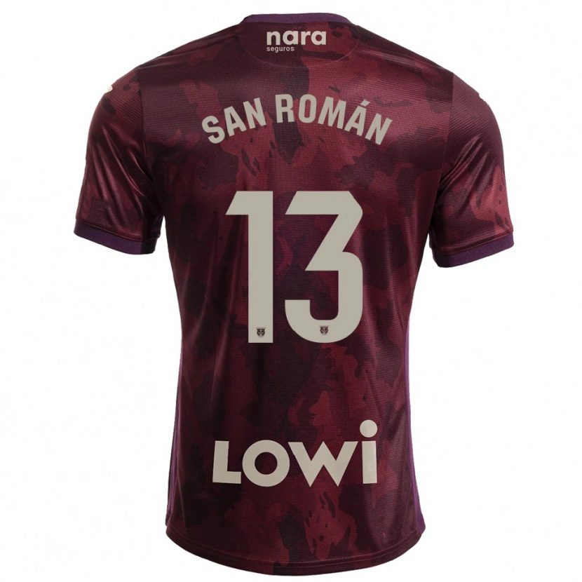 Danxen Damen Miguel San Román #13 Burgunderrot Weiß Auswärtstrikot Trikot 2025/26 T-Shirt Österreich
