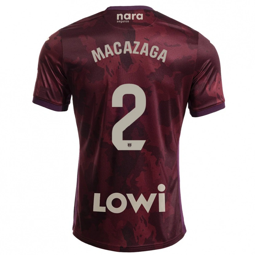 Danxen Damen Lucas Macazaga #2 Burgunderrot Weiß Auswärtstrikot Trikot 2025/26 T-Shirt Österreich