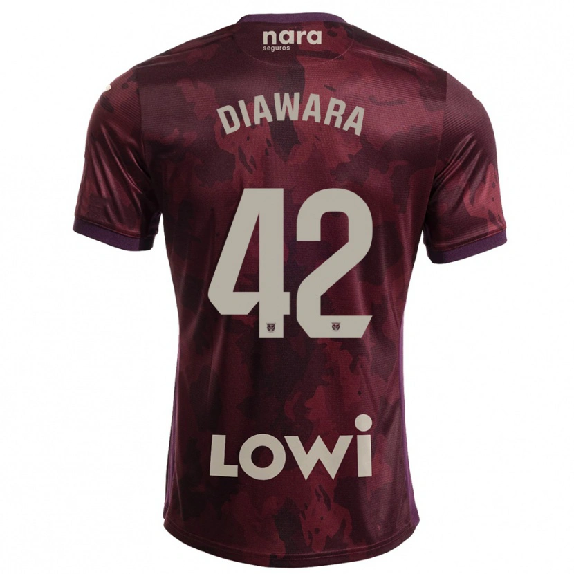 Danxen Damen Amadou Diawara #42 Burgunderrot Weiß Auswärtstrikot Trikot 2025/26 T-Shirt Österreich