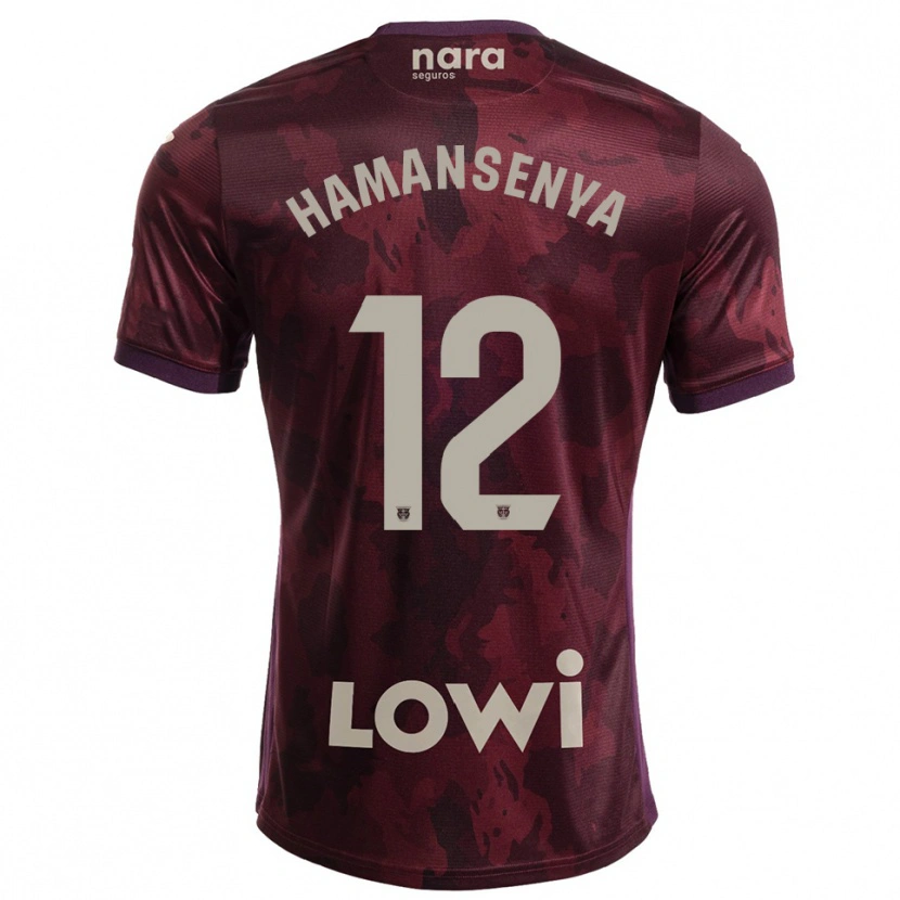 Danxen Damen David Hamansenya #12 Burgunderrot Weiß Auswärtstrikot Trikot 2025/26 T-Shirt Österreich