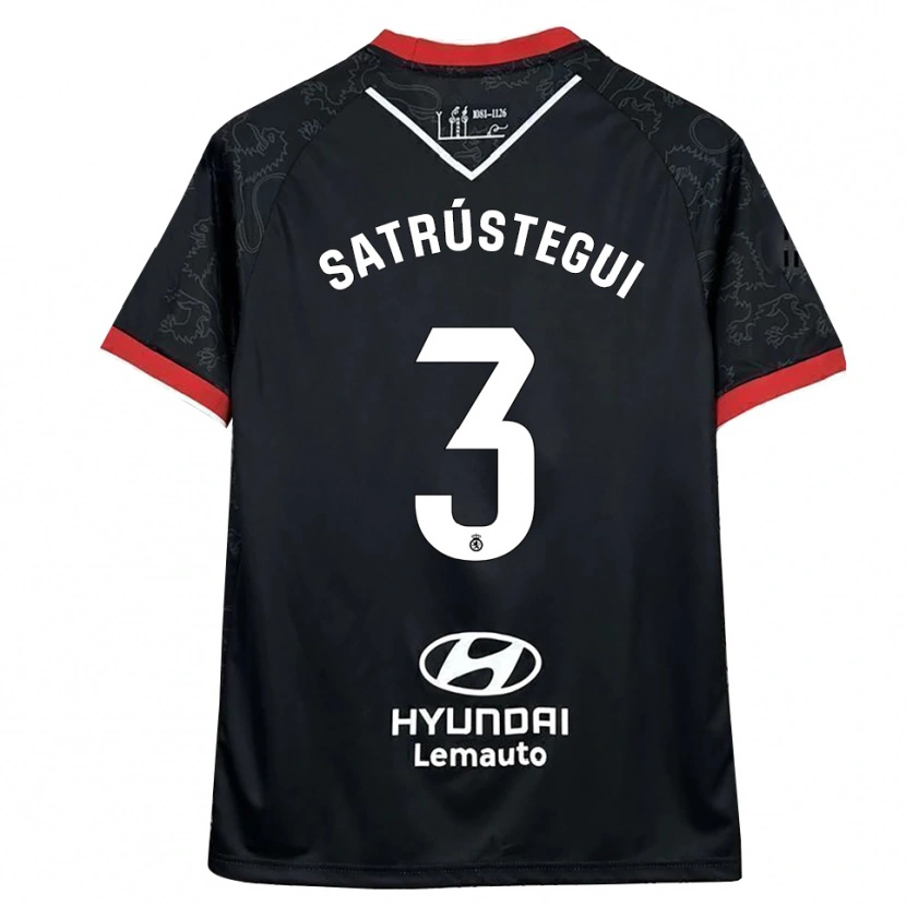 Danxen Damen Eneko Satrústegui #3 Schwarz Rot Auswärtstrikot Trikot 2025/26 T-Shirt Österreich