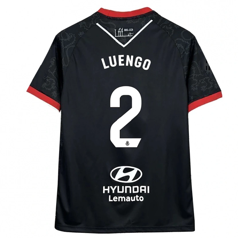 Danxen Damen Carlos Luengo #2 Schwarz Rot Auswärtstrikot Trikot 2025/26 T-Shirt Österreich
