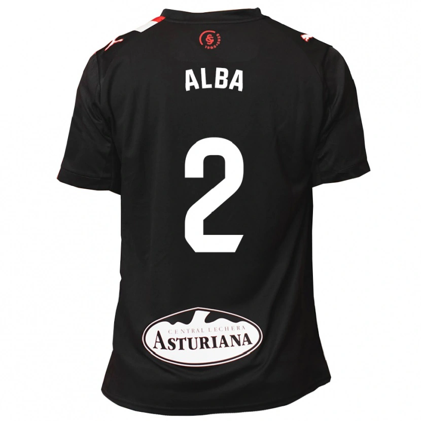 Danxen Damen Alba Fernandez García #2 Schwarz Weiß Auswärtstrikot Trikot 2025/26 T-Shirt Österreich