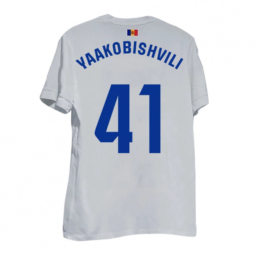 Danxen Damen Áron Yaakobishvili #41 Weiß Blau Gelb Auswärtstrikot Trikot 2025/26 T-Shirt Österreich