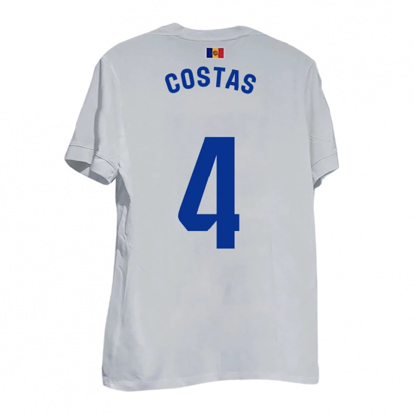 Danxen Damen Raimon Costas #4 Weiß Blau Gelb Auswärtstrikot Trikot 2025/26 T-Shirt Österreich