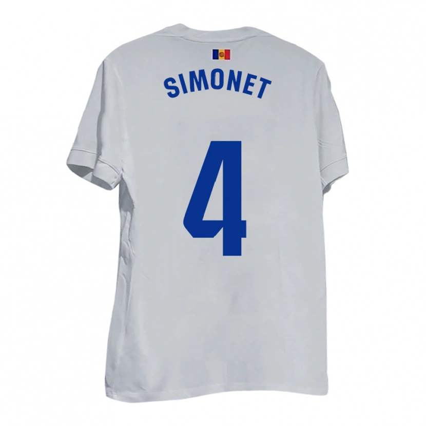 Danxen Damen Pere Simonet #4 Weiß Blau Gelb Auswärtstrikot Trikot 2025/26 T-Shirt Österreich