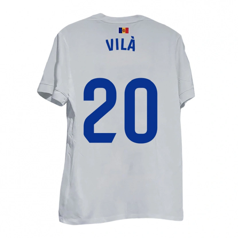 Danxen Damen Martí Vilà #20 Weiß Blau Gelb Auswärtstrikot Trikot 2025/26 T-Shirt Österreich