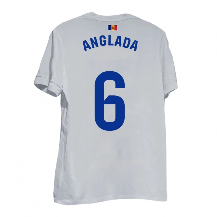 Danxen Damen Manel Anglada #6 Weiß Blau Gelb Auswärtstrikot Trikot 2025/26 T-Shirt Österreich