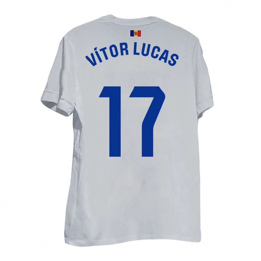 Danxen Damen Bruno Vítor Lucas #17 Weiß Blau Gelb Auswärtstrikot Trikot 2025/26 T-Shirt Österreich