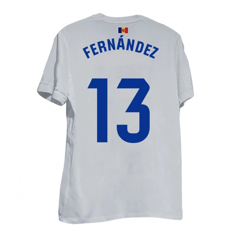 Danxen Damen Ferran Fernández #13 Weiß Blau Gelb Auswärtstrikot Trikot 2025/26 T-Shirt Österreich