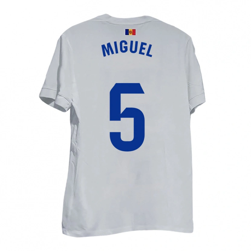 Danxen Damen Carlos Miguel #5 Weiß Blau Gelb Auswärtstrikot Trikot 2025/26 T-Shirt Österreich