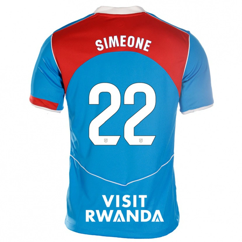 Danxen Damen Giuliano Simeone #22 Blau Weiß Ausweichtrikot Trikot 2025/26 T-Shirt Österreich