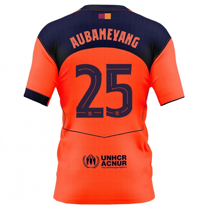 Danxen Damen Pierre Emerick Aubameyang #25 Orange Marine Ausweichtrikot Trikot 2025/26 T-Shirt Österreich