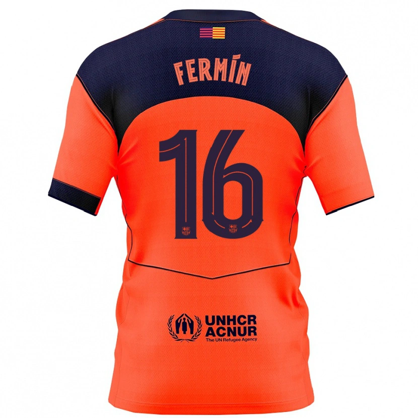 Danxen Damen Fermín López #16 Orange Marine Ausweichtrikot Trikot 2025/26 T-Shirt Österreich