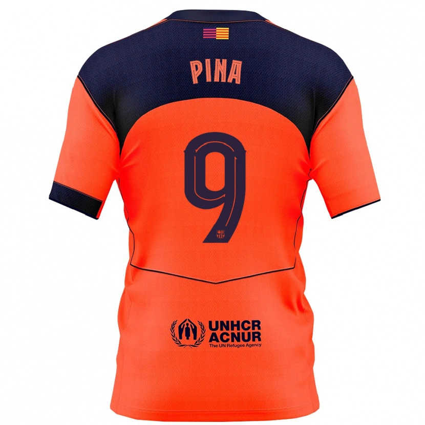 Danxen Damen Claudia Pina Medina #9 Orange Marine Ausweichtrikot Trikot 2025/26 T-Shirt Österreich