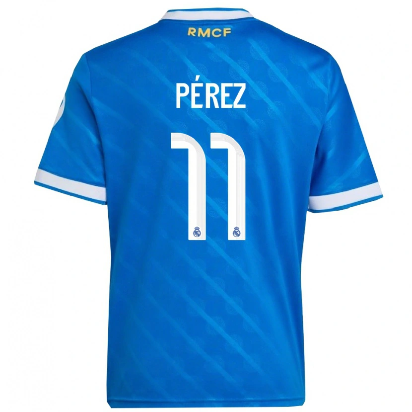 Danxen Damen Adrián Pérez #11 Blau Weiß Ausweichtrikot Trikot 2025/26 T-Shirt Österreich