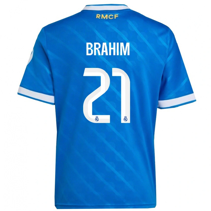Danxen Damen Brahim Díaz #21 Blau Weiß Ausweichtrikot Trikot 2025/26 T-Shirt Österreich