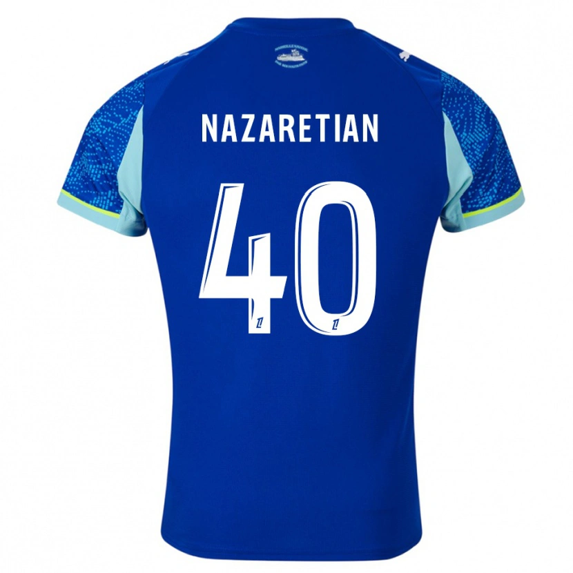 Danxen Damen Manuel Nazaretian #40 Himmelblau Weiß Ausweichtrikot Trikot 2025/26 T-Shirt Österreich