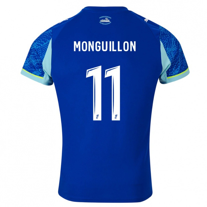Danxen Damen Coralie Monguillon #11 Himmelblau Weiß Ausweichtrikot Trikot 2025/26 T-Shirt Österreich