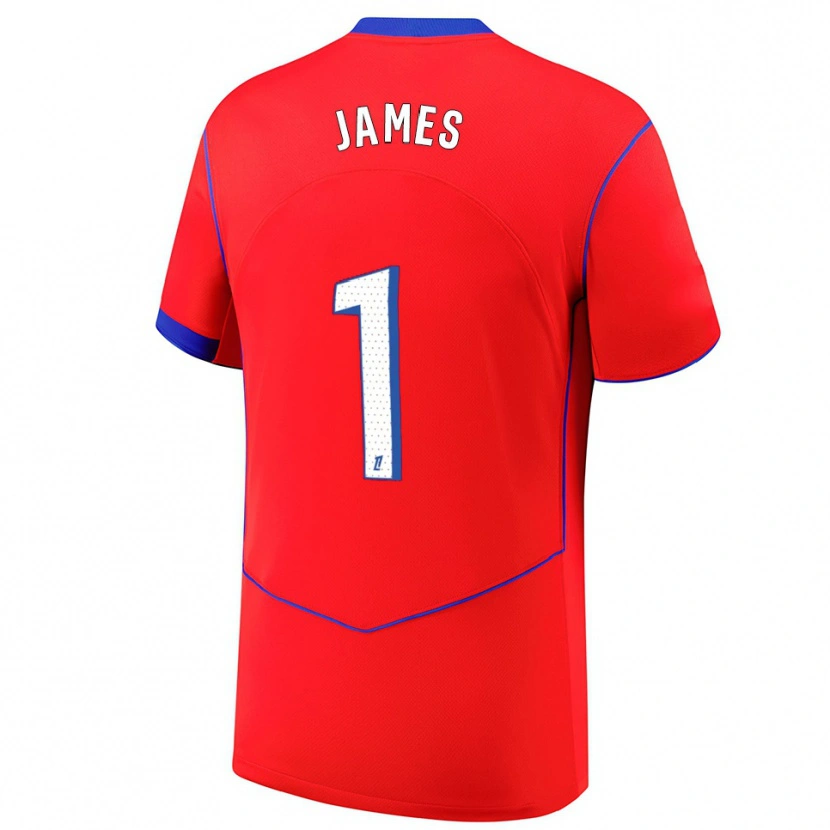 Danxen Damen Martin James #1 Rot Blau Weiß Ausweichtrikot Trikot 2025/26 T-Shirt Österreich
