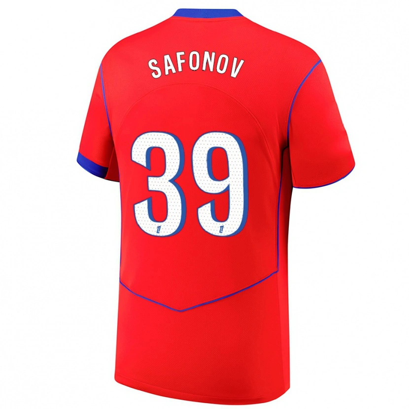 Danxen Damen Matvey Safonov #39 Rot Blau Weiß Ausweichtrikot Trikot 2025/26 T-Shirt Österreich