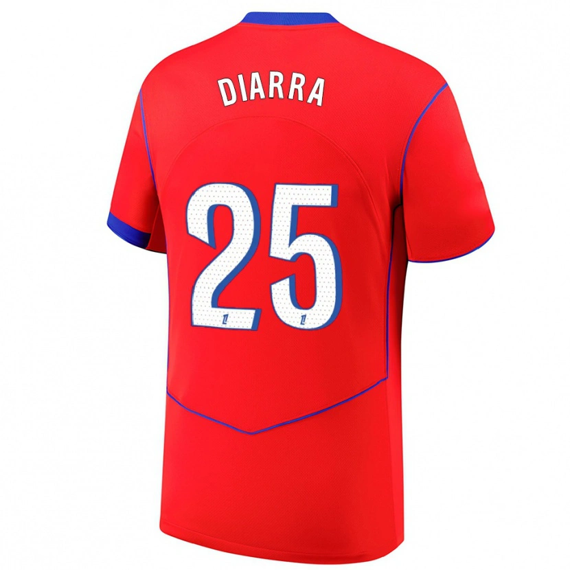 Danxen Damen Agueissa Diarra #25 Rot Blau Weiß Ausweichtrikot Trikot 2025/26 T-Shirt Österreich