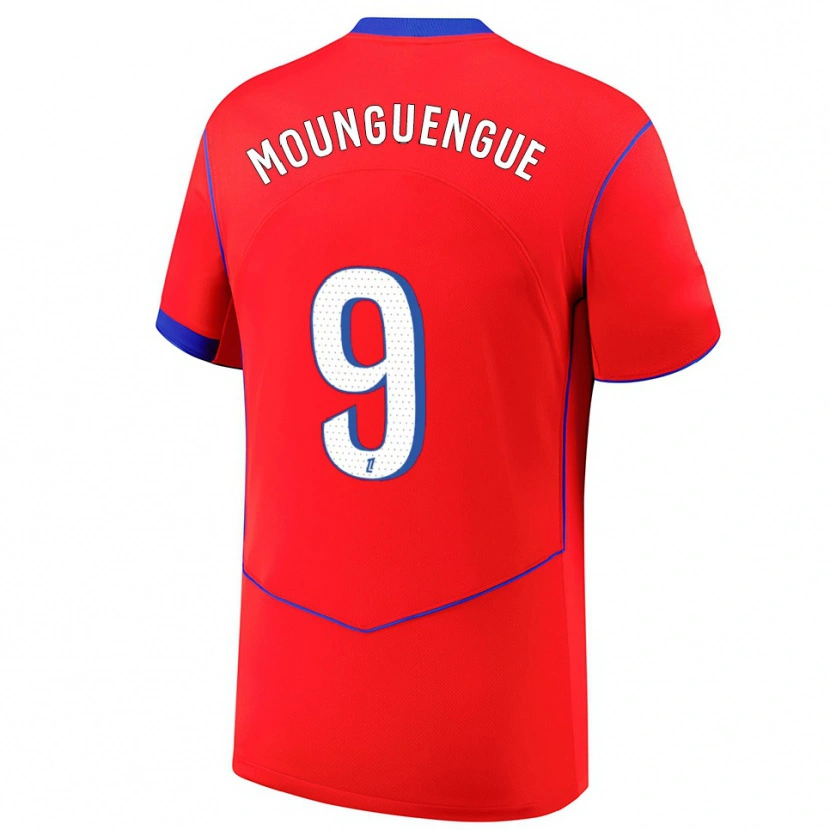Danxen Damen Pierre Mounguengue #9 Rot Blau Weiß Ausweichtrikot Trikot 2025/26 T-Shirt Österreich