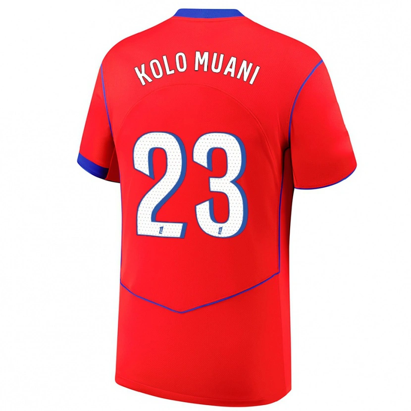 Danxen Damen Randal Kolo Muani #23 Rot Blau Weiß Ausweichtrikot Trikot 2025/26 T-Shirt Österreich