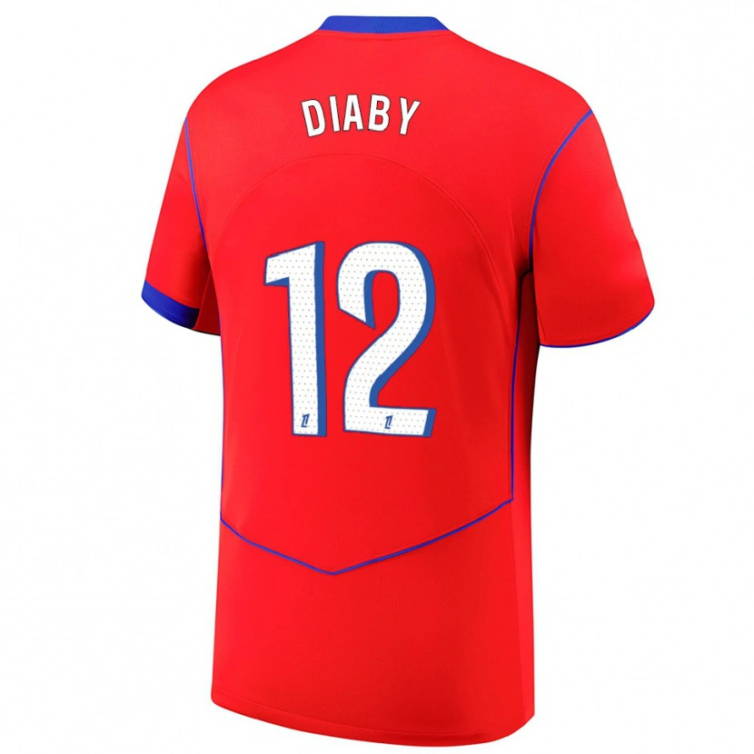 Danxen Damen Ibrahima Diaby #12 Rot Blau Weiß Ausweichtrikot Trikot 2025/26 T-Shirt Österreich