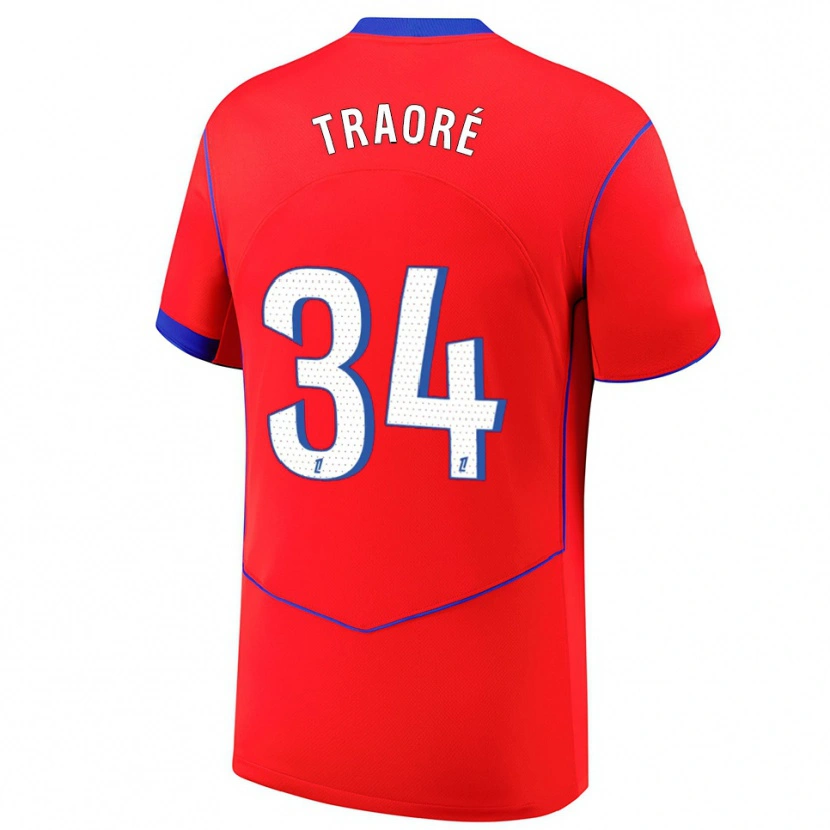 Danxen Damen Naolia Traoré #34 Rot Blau Weiß Ausweichtrikot Trikot 2025/26 T-Shirt Österreich