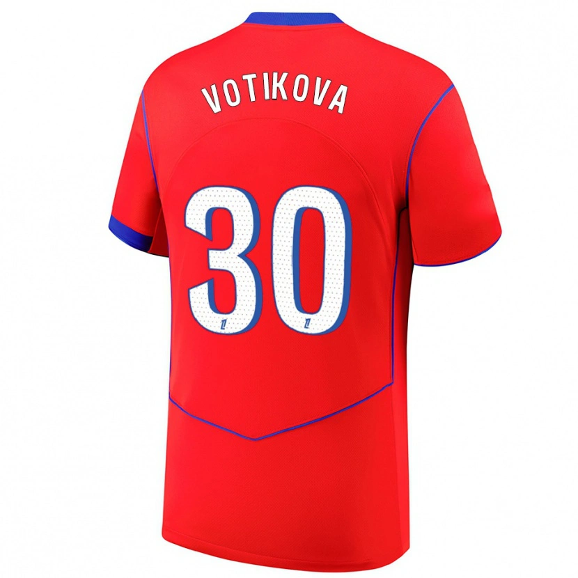 Danxen Damen Barbora Votikova #30 Rot Blau Weiß Ausweichtrikot Trikot 2025/26 T-Shirt Österreich