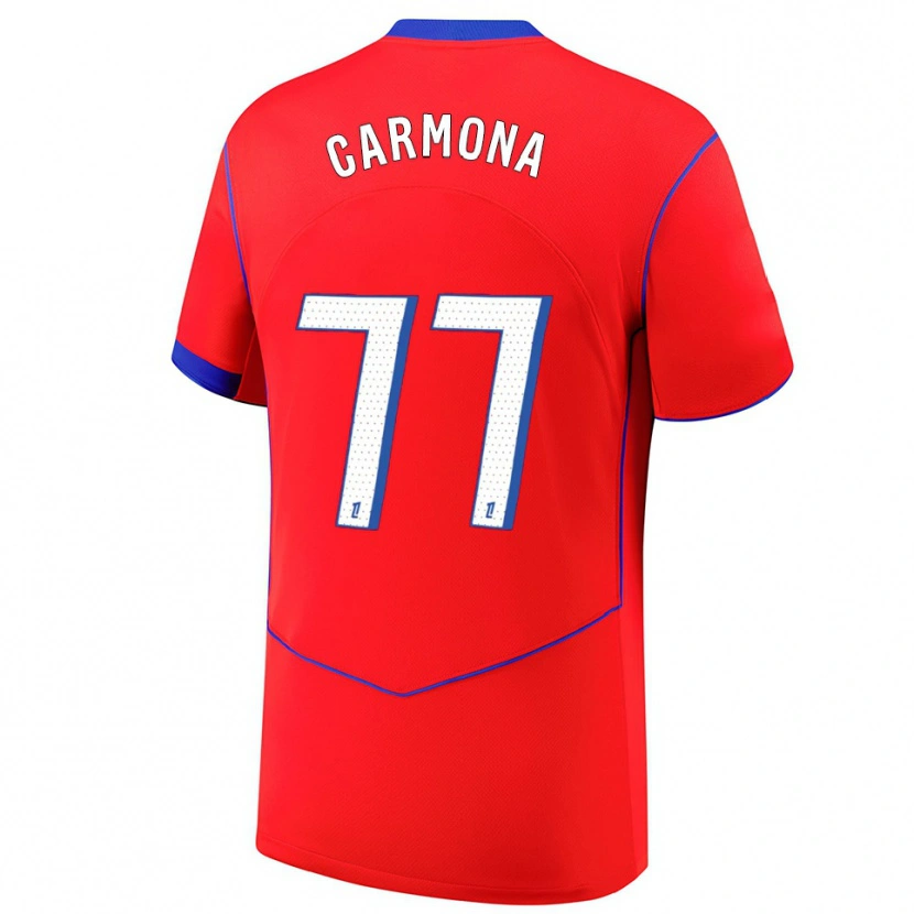 Danxen Damen Olga Carmona #77 Rot Blau Weiß Ausweichtrikot Trikot 2025/26 T-Shirt Österreich
