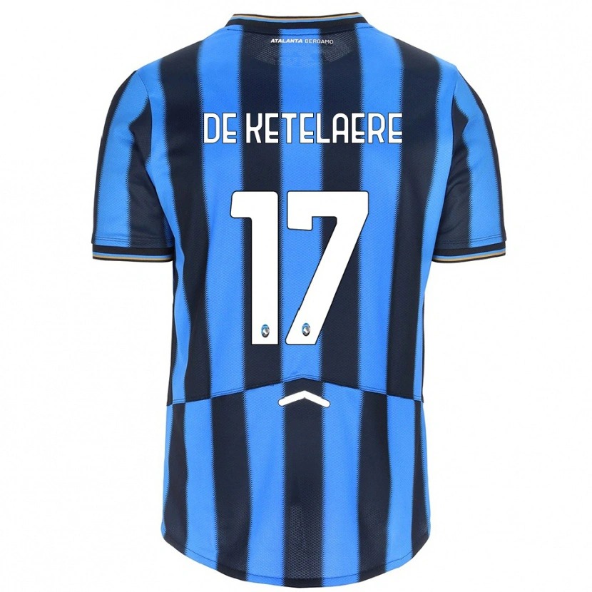 Danxen Kinder Charles De Ketelaere #17 Himmelblau Schwarz Heimtrikot Trikot 2025/26 T-Shirt Österreich