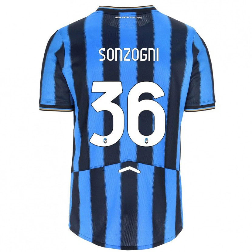 Danxen Kinder Mattia Sonzogni #36 Himmelblau Schwarz Heimtrikot Trikot 2025/26 T-Shirt Österreich