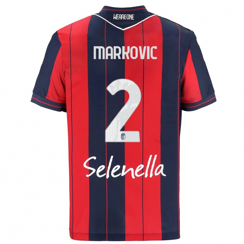Danxen Kinder Petar Markovic #2 Rot Marineblau Heimtrikot Trikot 2025/26 T-Shirt Österreich