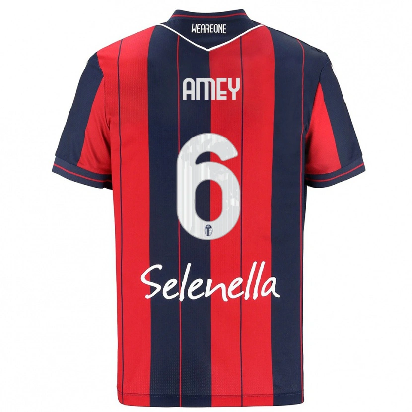 Danxen Kinder Wisdom Amey #6 Rot Marineblau Heimtrikot Trikot 2025/26 T-Shirt Österreich