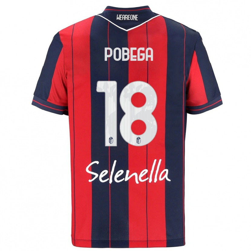 Danxen Kinder Tommaso Pobega #18 Rot Marineblau Heimtrikot Trikot 2025/26 T-Shirt Österreich