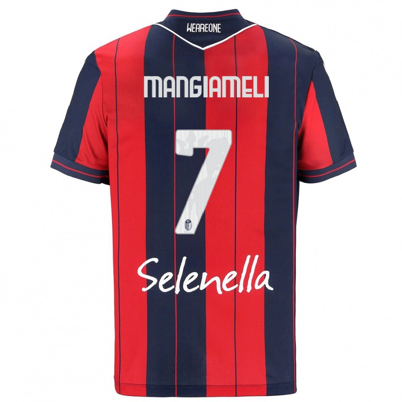 Danxen Kinder Federico Mangiameli #7 Rot Marineblau Heimtrikot Trikot 2025/26 T-Shirt Österreich