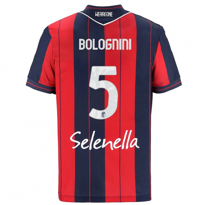 Danxen Kinder Andrea Bolognini #5 Rot Marineblau Heimtrikot Trikot 2025/26 T-Shirt Österreich