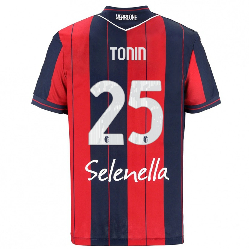 Danxen Kinder Federico Tonin #25 Rot Marineblau Heimtrikot Trikot 2025/26 T-Shirt Österreich