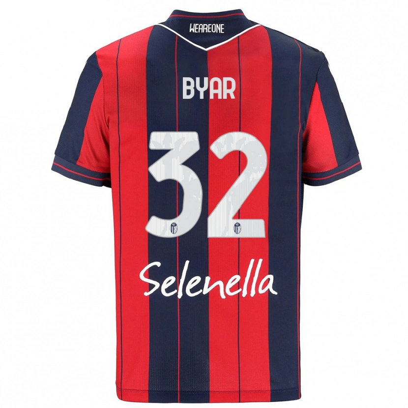 Danxen Kinder Naïm Byar #32 Rot Marineblau Heimtrikot Trikot 2025/26 T-Shirt Österreich