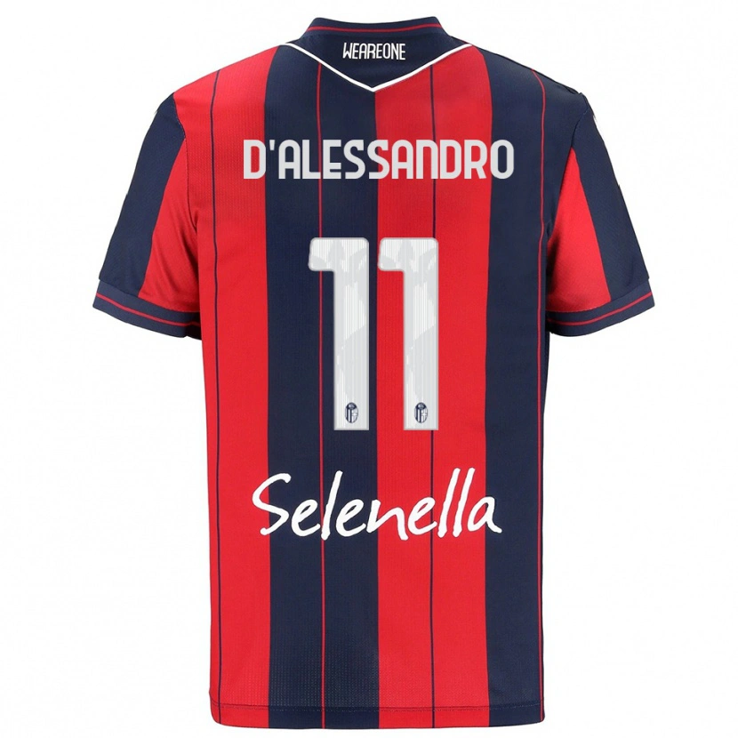 Danxen Kinder Giuliano D'alessandro #11 Rot Marineblau Heimtrikot Trikot 2025/26 T-Shirt Österreich
