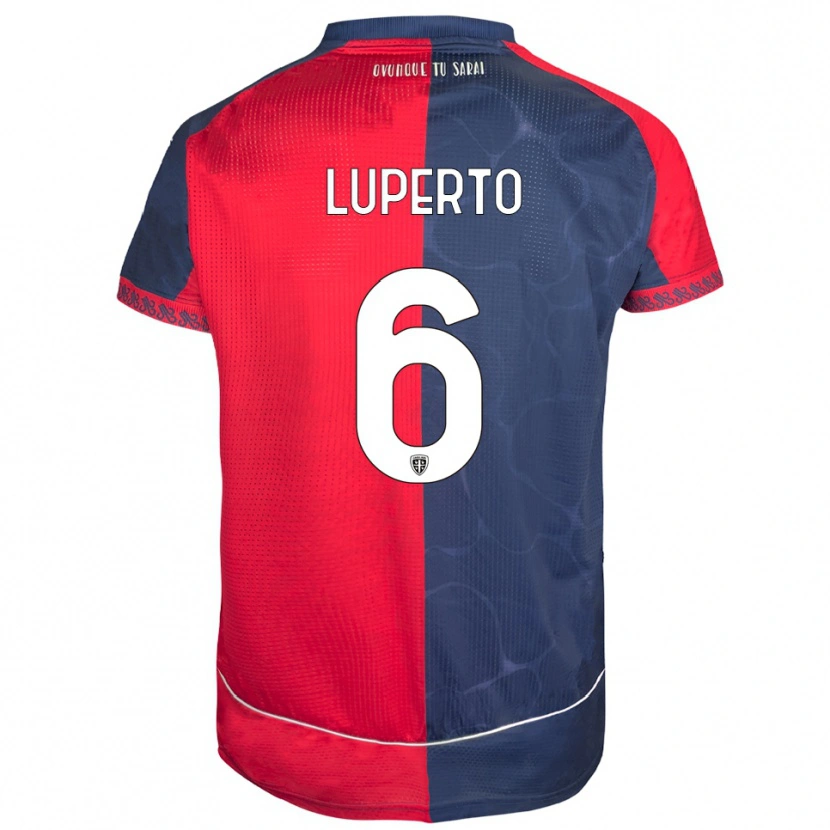 Danxen Kinder Sebastiano Luperto #6 Rot Marineblau Heimtrikot Trikot 2025/26 T-Shirt Österreich