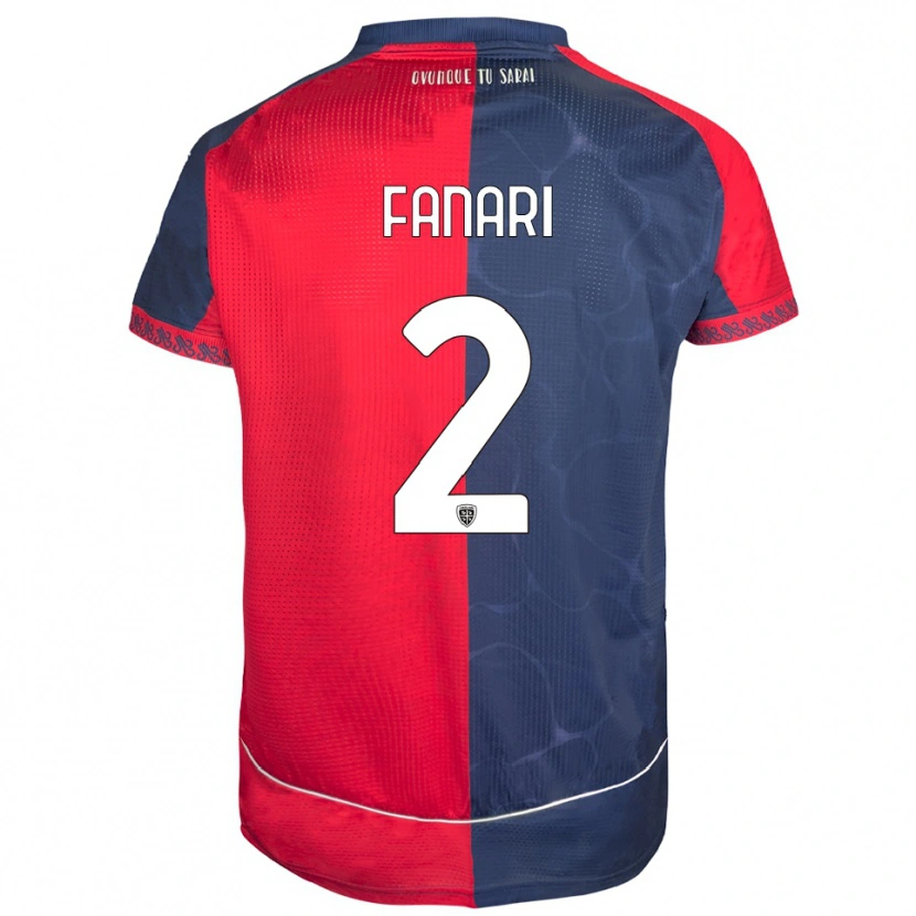 Danxen Kinder Leonardo Fanari #2 Rot Marineblau Heimtrikot Trikot 2025/26 T-Shirt Österreich