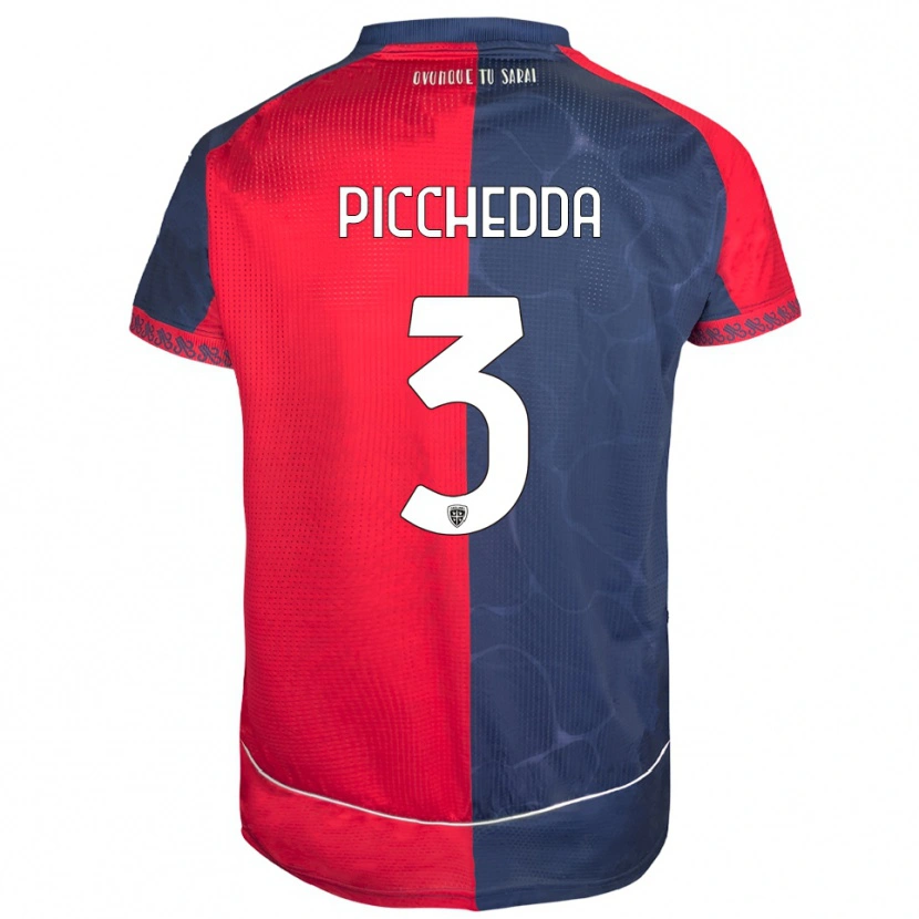 Danxen Kinder Marco Picchedda #3 Rot Marineblau Heimtrikot Trikot 2025/26 T-Shirt Österreich