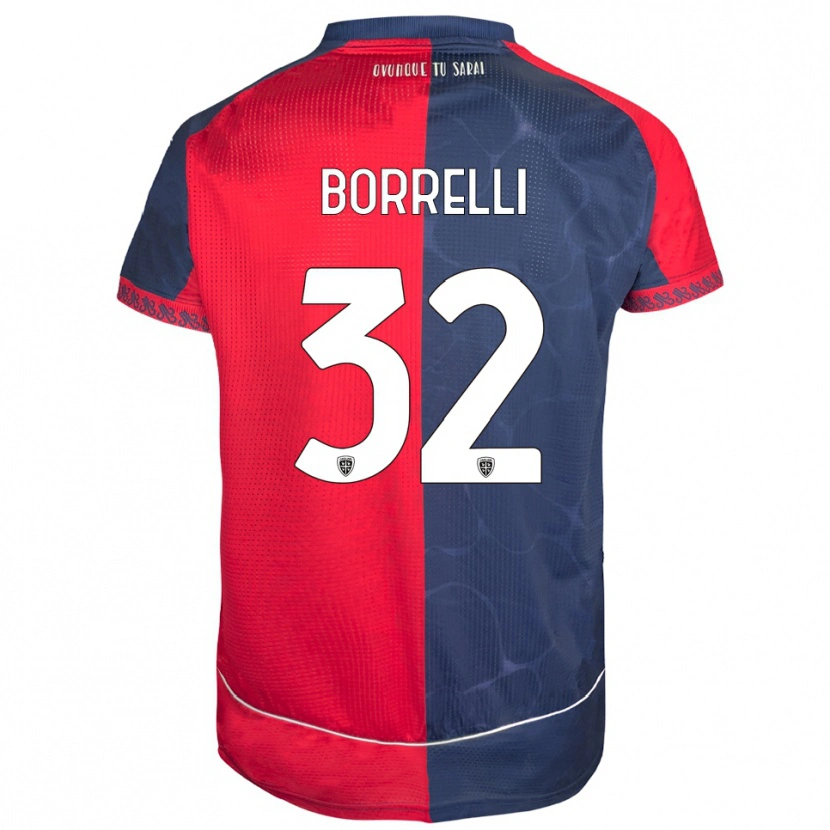 Danxen Kinder Gennaro Borrelli #32 Rot Marineblau Heimtrikot Trikot 2025/26 T-Shirt Österreich