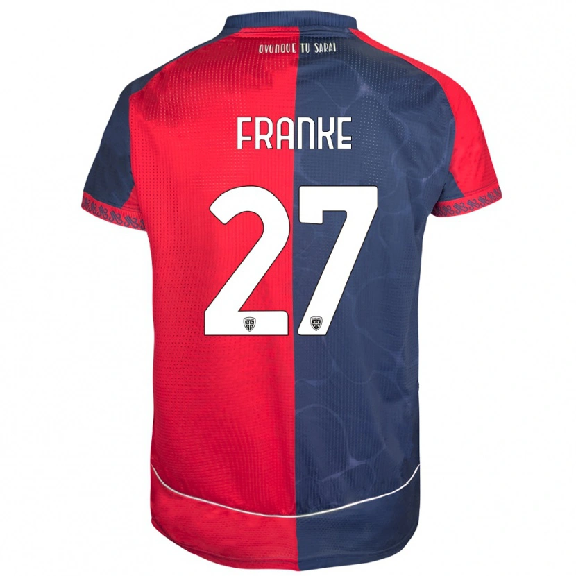Danxen Kinder Antoni Franke #27 Rot Marineblau Heimtrikot Trikot 2025/26 T-Shirt Österreich
